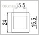 Угловой соединительный элемент с возможностью регулировки 90°-180° 15x15 мм