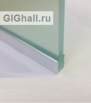 П-образный алюминиевый профиль для стекла 6 мм, полированны 2150 мм