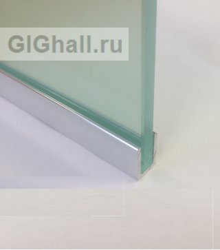 П-образный алюминиевый профиль для стекла 10 мм,  полированный 