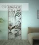 Стеклянная межкомнатная дверь Imagination Animal с рисунком УФ красками на принтере Mimaki на прозрачном б/ц стекле (полотно)