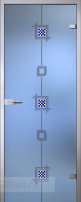 Стеклянная межкомнатная дверь Florid Кристина с гравировкой и фьюзингом  (полотно) - Стеклянная дверь Florid Кристина с гравировкой и фьюзенгом