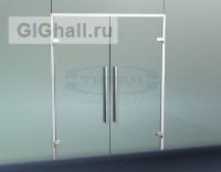 TI-804-2 Комплект AL дверной коробки в цельностеклянный проем 