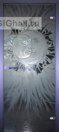 Стеклянная межкомнатная дверь Art-Decor Луна-солнце (полотно)