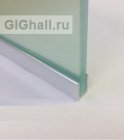 П-образный алюминиевый профиль для стекла 8 мм, полированный
