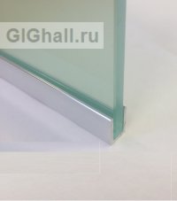 П-образный алюминиевый профиль для стекла 10 мм,  полированный 
