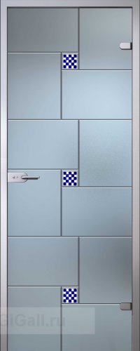 Стеклянная межкомнатная дверь Florid Мадлен с гравировкой и фьюзингом (полотно)